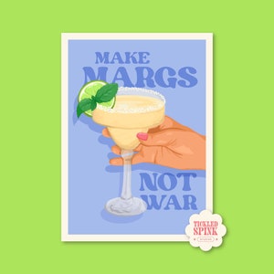 Margarita cocktail poster, drinks poster - Digital Print