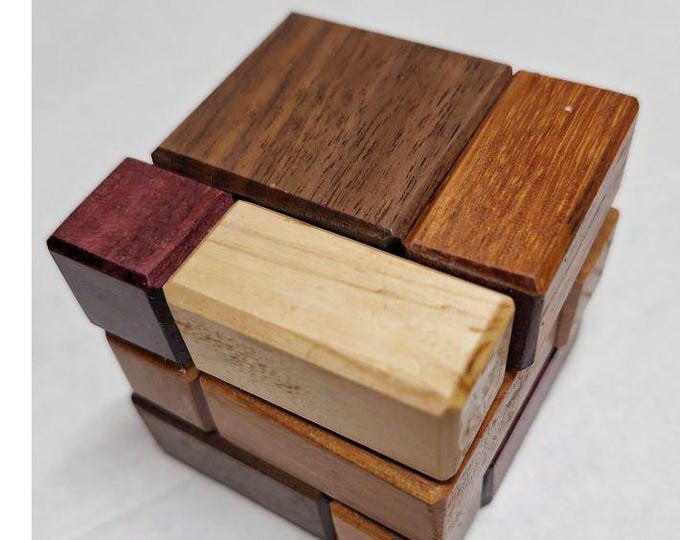 Wooden Cube Desk Ornament//Finger Fidget