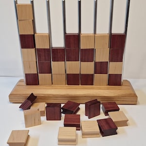 Hardwood 4-In-A-Row Game