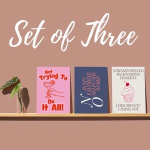 Conjunto de 3 cartões de felicitações engraçados para impressão, melhor amigo, cartão digital sarcástico para mãe exausta, cartão-presente para melhor amiga, cartão de autocuidado