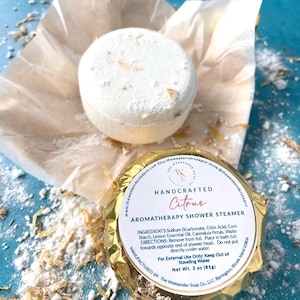 Aromatherapy Shower Steamer Handmade Shower Steamer Citrus All Natural Shower Fizzy Shower Fizzies Shower Melt Spa Gift for Her Selfcare
