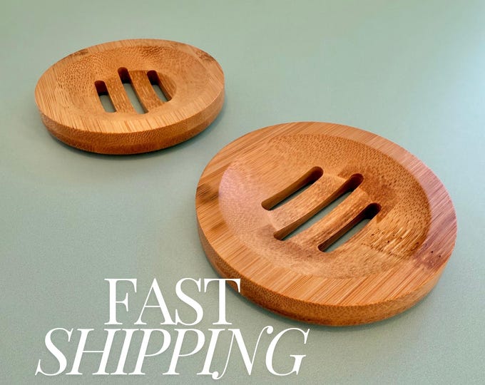 Round Shower Steamer Tray for Shower Bomb Gift Box Craft Supply Bamboo Soap Tray Shower Fizzy Tray for Gift Basket Bulk Shower Tray