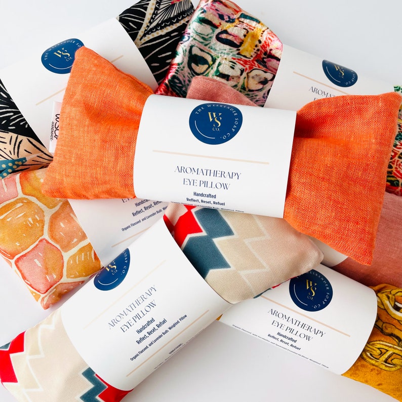 Aromatherapy Weighted Eye Mask Organic Flaxseed and Lavender Eye Mask