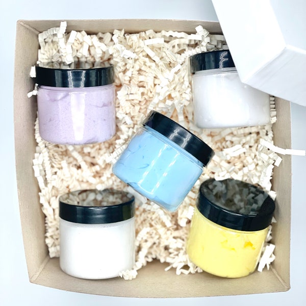 Mini Sugar Scrubs Variety Box Set of 5 Sample Pack Travel Size Sugar Scrubs Tester Gentle Exfoliation Coffee Fruity Citrus Floral Scents