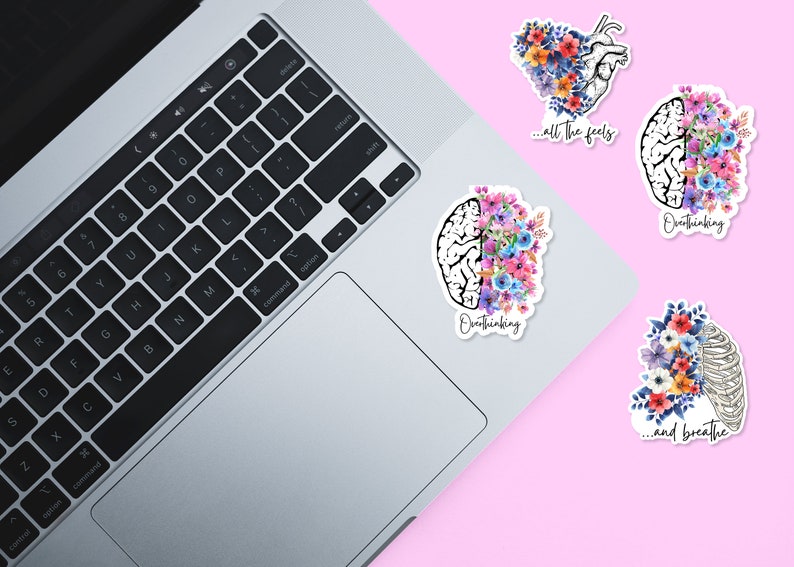 Watercolor Mental Health Sticker Pack Positive Affirmations Vinyl Die ...