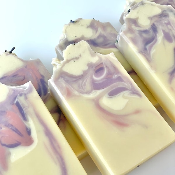 Handmade Body Soap Party Favors Full Size Natural Artisan Soap Moisturizing Soap Bulk Vegan Soap for Realtor Gift Basket Lavender Scent