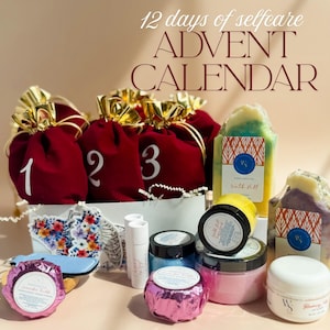 12 Days of Christmas Beauty Advent Calendar Holiday Countdown Gift Set Surprise Gift Box Bath Spa Product Surprise Christmas Present Vegan