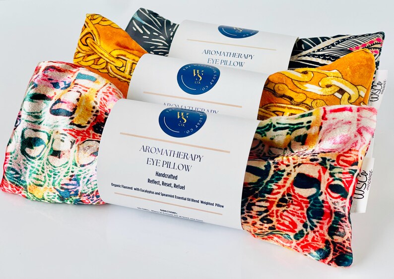 Aromatherapy Weighted Eye Mask Organic Flaxseed and Lavender Eye Mask