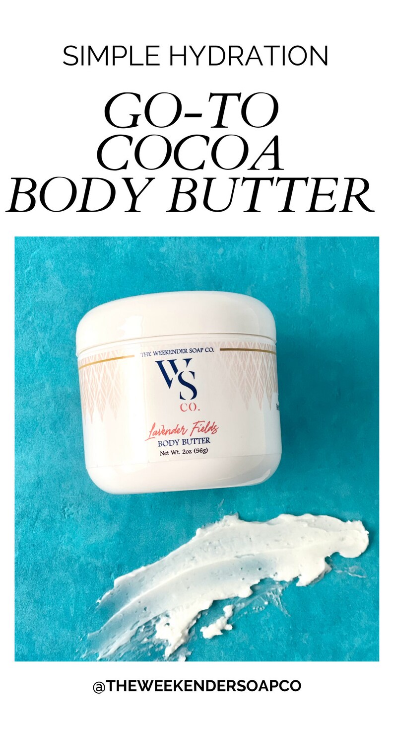 Cocoa Body Butter Organic Ingredients Lavender Scent Whipped Body