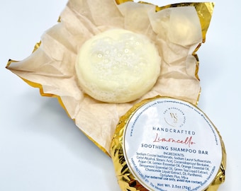 Natural Shampoo Bar Lemon Scent Handmade Shampoo Bar Eco-Friendly Travel Shampoo Bar Vegan All Gender Spa Gift for Her Selfcare Gift For Mom