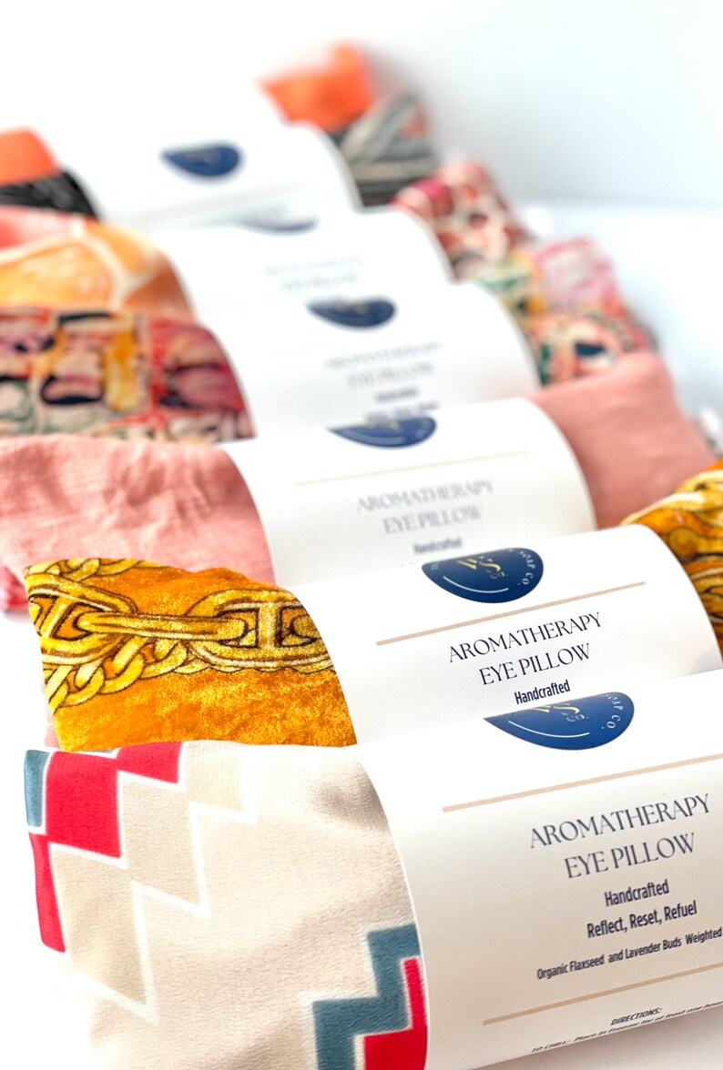 Aromatherapy Weighted Eye Mask Organic Flaxseed and Lavender Eye Mask