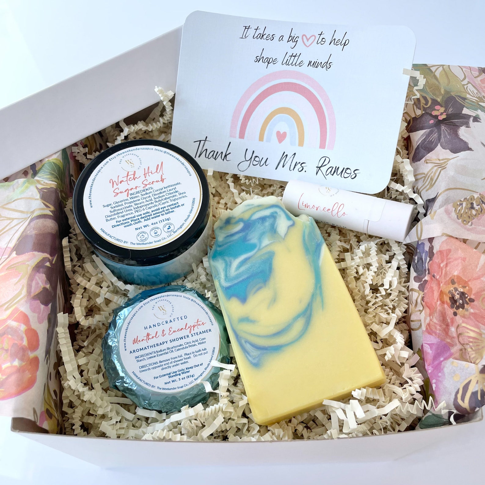 Teacher Thank You Gift Box Teacher Appreciation Gift With Customizable ...