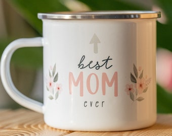 Best mom ever enamel mug / gift for mom / mothers day gift / valentines day gift / Birthday gift / Coffe mug for mom