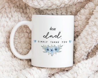 Dear Dad, Simply Thank You / Fathers day / Ceramic Mug for Dad