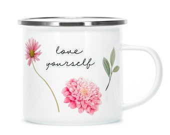Love Yourself Mug / Self Love Enamel Mug / Body Positivity Gift