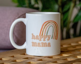 Happy Mama Mug / Motherhood Mug - White Premium Ceramic Mug