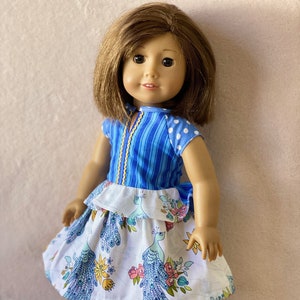 Peplum and Peacocks: 18&quot; Doll Clothes Set
