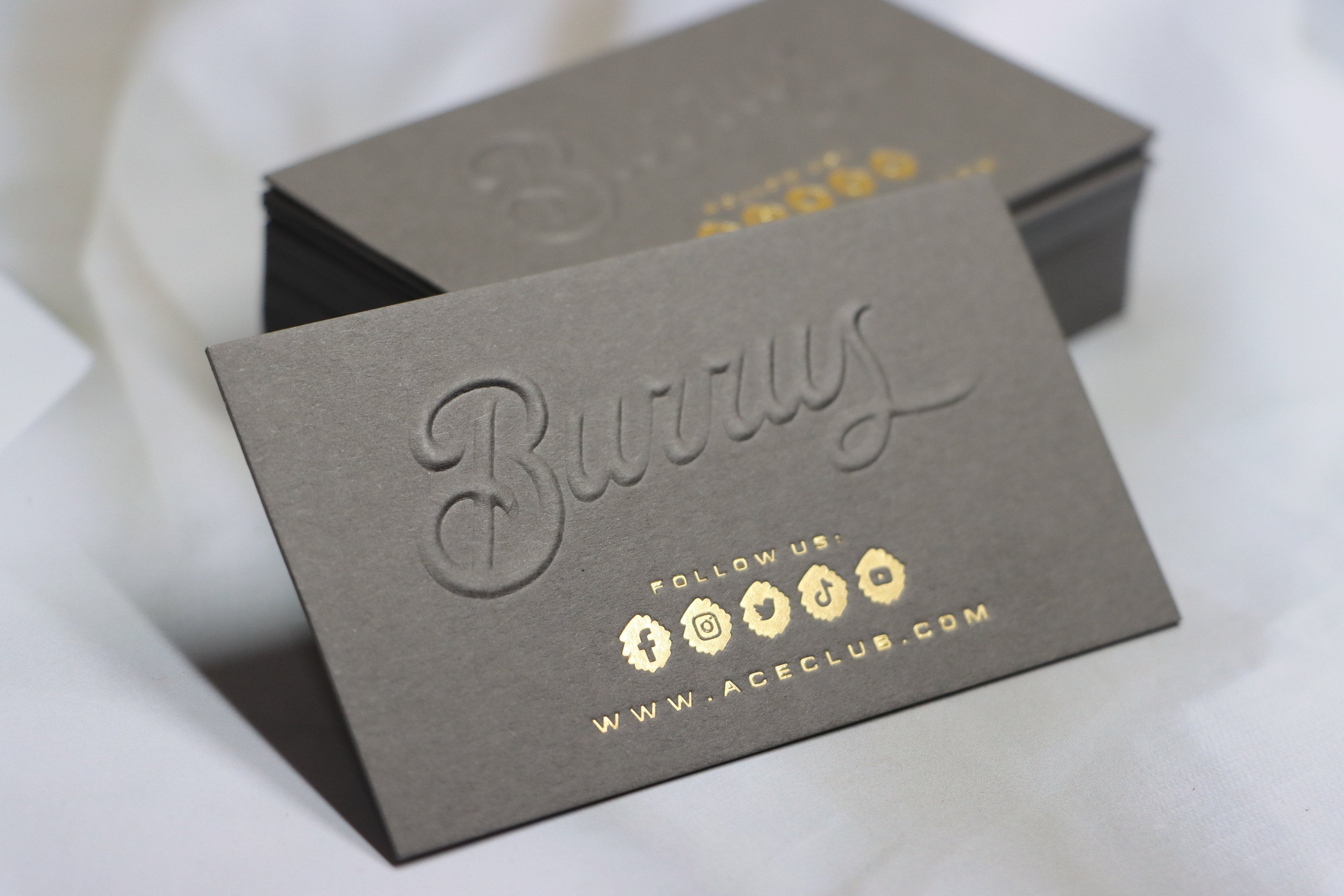 100 Luxury Embossed Business Cards Calling Cards With One - Etsy