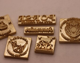 Custom Stamps for Leather Embossing - Leather Embossing Stamp - Custom Leather Stamps - Emboss Stamp for Leather - Brass Stamps for Leather