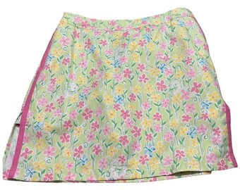 Lilly Pulitzer Eagle Skort “Palm Green Speck Print” size 6 white label