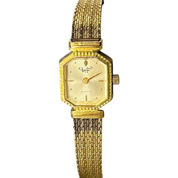 Diane Von Furstenberg Gold Plated Mesh Stainless Steel Watch  display picture 2