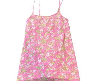 Lilly Pulitzer Pink Glückliches Hippo Puzzle Einteiler Schwimmkleid Größe 38 Vintage