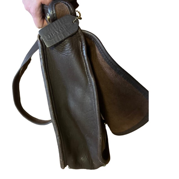 Coach Stewardess Messenger Bag in Dark Brown Leat… - image 7