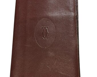 Cartier Burgundy  Long Leather Bifold Wallet
