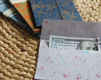 Assorted Lokta Paper Gift Envelopes: Cash Envelopes, Set of 5