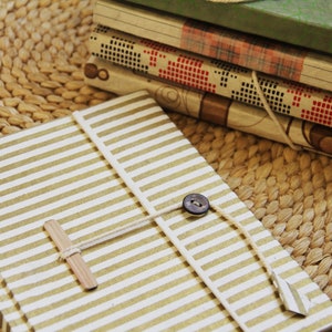 Handmade Lokta Paper Journal: A5 Recycled Notebook with Bamboo Clasp