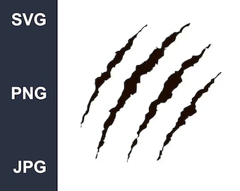Claw Marks SVG Instant Download SVG, PNG, Jpg digital download