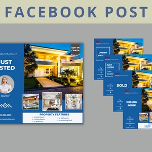Social Media Post - Bearbeitbare Facebook Marketing Vorlage Made In Canva