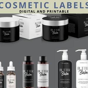 Editable Product Labels, DIY Cosmetic Labels, Printable, Custom Skin Care Labels