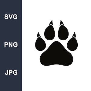 Tiger Paw SVG Sofortiger Download SVG, PNG, Jpg digitaler Download