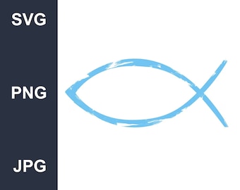 Christian Fish SVG Instant Download SVG, PNG, Jpg digital download