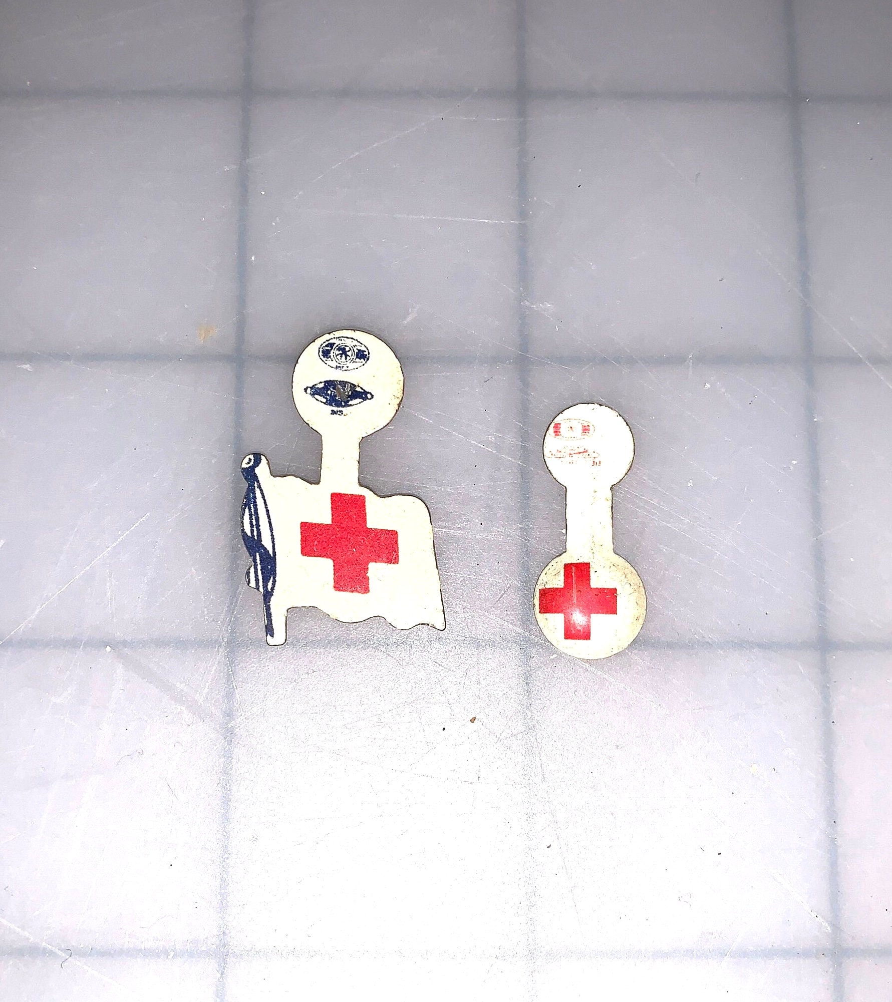 Vintage Red Cross Pin - Etsy