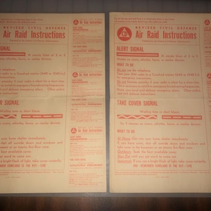 Revised Civil Defense Air Raid Instructions