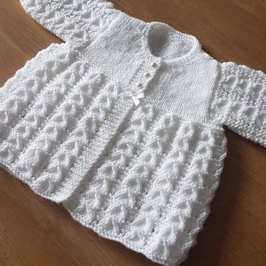 Hand knitted baby matinee jacket(made to order)