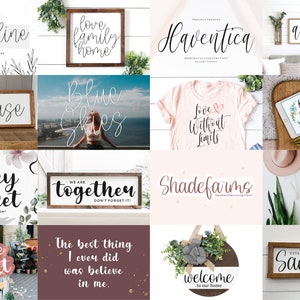 Fonts Font Bundle, Cricut Fonts, Procreate Font, Script Font, Branding, Handwritten Fonts, Digital Font, Commercial Use, Calligraphy Fonts image 7