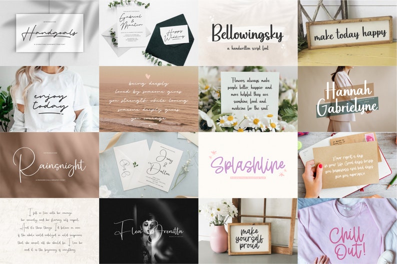 Handlettered Font Bundle Font Bundle, Handwritten Font, Calligraphy Font, Script Font, Cricut, Procreate, Canva, Wedding, Commercial Use image 9