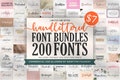 200+ Handlettered Fonts Bundle: Calligraphy, Handwritten, Wedding, Branding, Cricut & Procreate, Cursive, Commercial (Instant Download)
