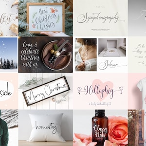 Fonts Font Bundle, Cricut Fonts, Procreate Font, Script Font, Branding, Handwritten Fonts, Digital Font, Commercial Use, Calligraphy Fonts image 8