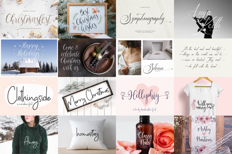 Fonts Font Bundle, Cricut Fonts, Procreate Font, Script Font, Branding, Handwritten Fonts, Digital Font, Commercial Use, Calligraphy Fonts image 8