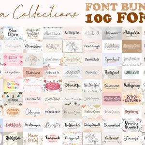 Fonts Font Bundle, Cricut Fonts, Procreate Font, Script Font, Branding, Handwritten Fonts, Digital Font, Commercial Use, Calligraphy Fonts image 2