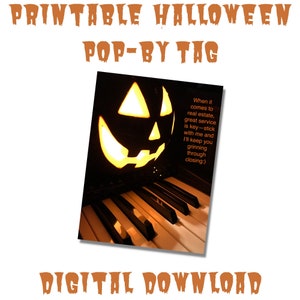 Real Estate Pop by Tag for Halloween (Great Service is Key) Real Estate Marketing