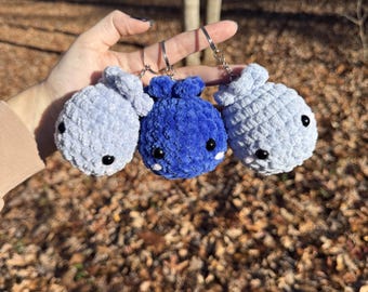 Crochet Blueberry Keychain | Tiny Handmade Berry Friend
