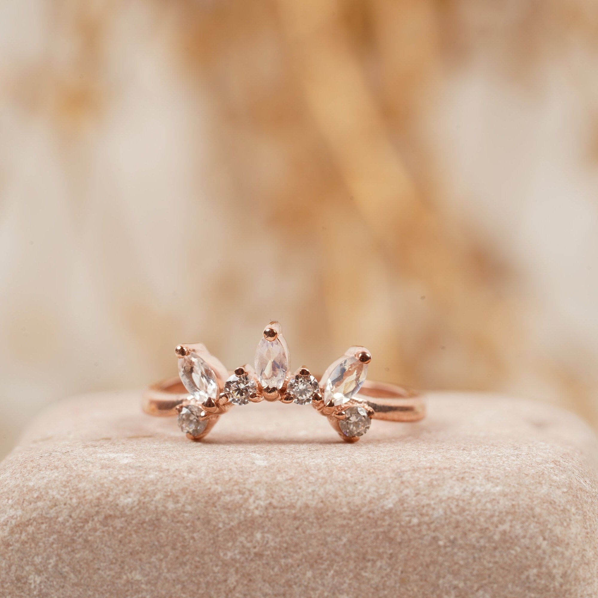 Wedding bands shop rose gold vintage