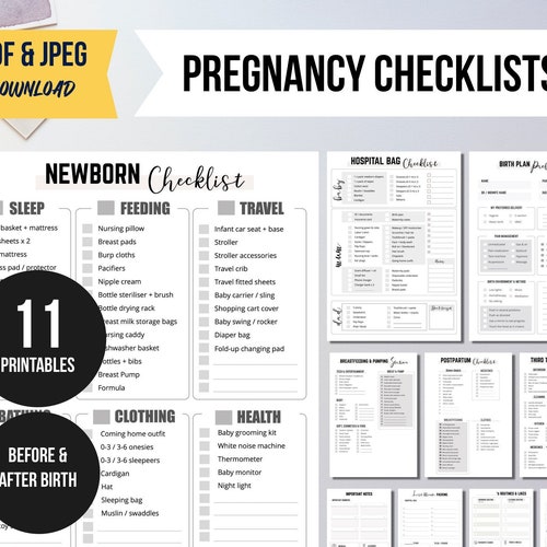 Baby Essentials Checklist Printable Newborn Checklist - Etsy Australia