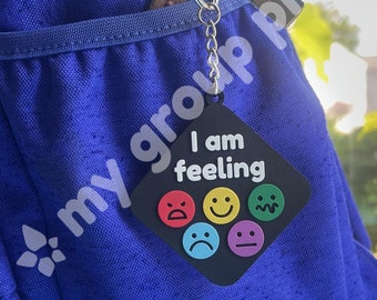 Feelings Communication Keychain: Bendable PVC Material