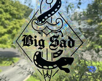 Big Sad Suncatcher Sticker | Rainbow Window Cling